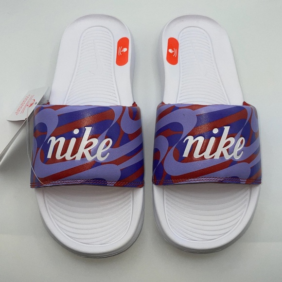 NEW Women's Nike Logo Print Slipper Slides Sandals Swirl 7 - Picture 3 of 10